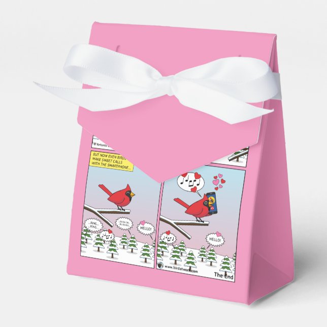 Modern Bird Mating Calls Comic Favor Box (Front Side)