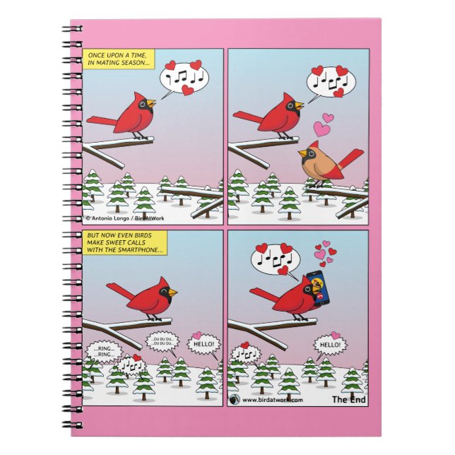 Modern Bird Mating Calls Comic Notebook (Front)