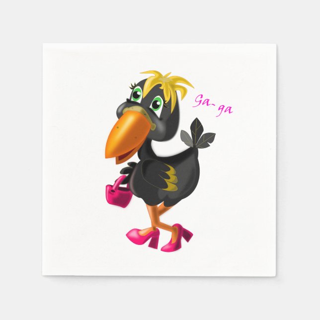 Modern Bird Napkins Fun (Front)