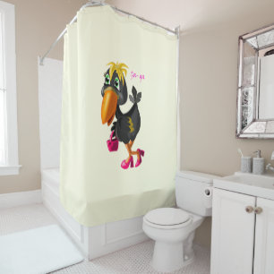 Modern Bird Shower Curtain