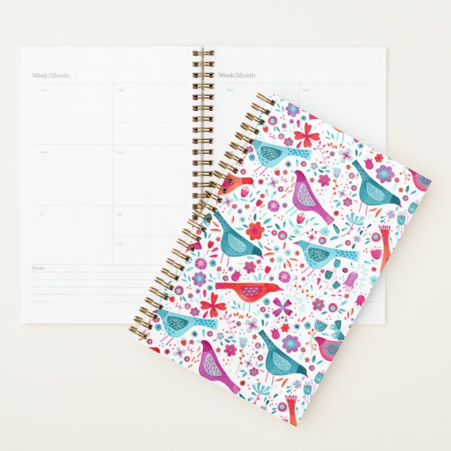 Modern Bird Watercolor Planner (Display)
