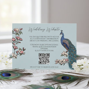 Modern Bird Website QR Code Enclosure Card