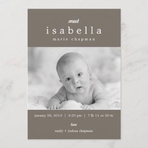 MODERN Birth Announcements