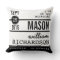 Modern Birth Baby Boy Personalized Nursery Pillow