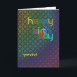 Modern Birthday card for grandad<br><div class="desc">A birthday card with a very modern feel. Repeating circles form an interesting abstract background. The writing is in a font that matches and complements the circles.</div>