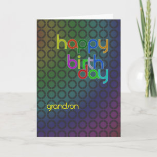 Modern Birthday card for grandson