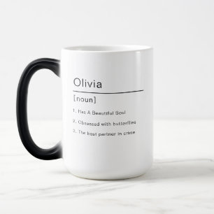 Modern Birthday Gift Custom Name with Definition   Magic Mug