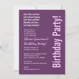 Modern Birthday Magenta and Pink Template