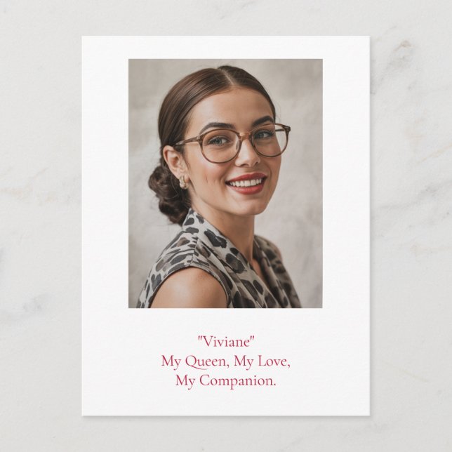 Modern Birthday Photo Postcard (Front)