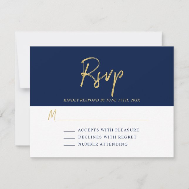 Modern Birthday RSVP Insert Card (Front)