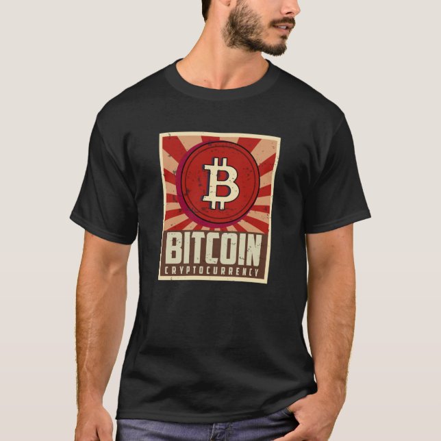 Modern bitcoin Cryptocurrency T-Shirt (Front)