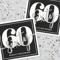 Modern Black 60th Birthday Party