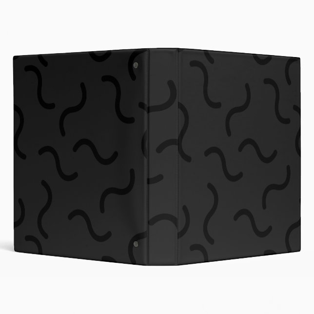 Modern Black Abstract 3 Ring Binder (Background)