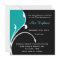 Modern Black and Aquamarine Birthday Invitation