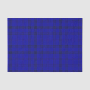 Modern Black and Blue Plaid Tissue Paper
