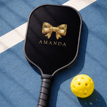 Modern Black and Gold Golden Bow Name