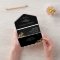 Modern Black and Gold Wedding with Perforated RSVP