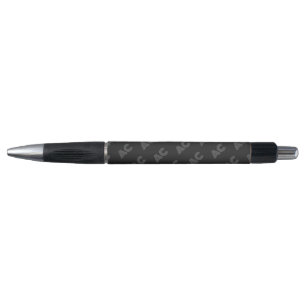 Modern Black and Grey Monogram Pen