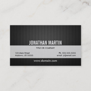 Modern Black and Grey Stripes Business Card