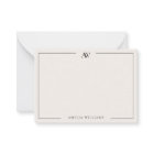 Modern Black and Ivory Minimalist Elegant Monogram