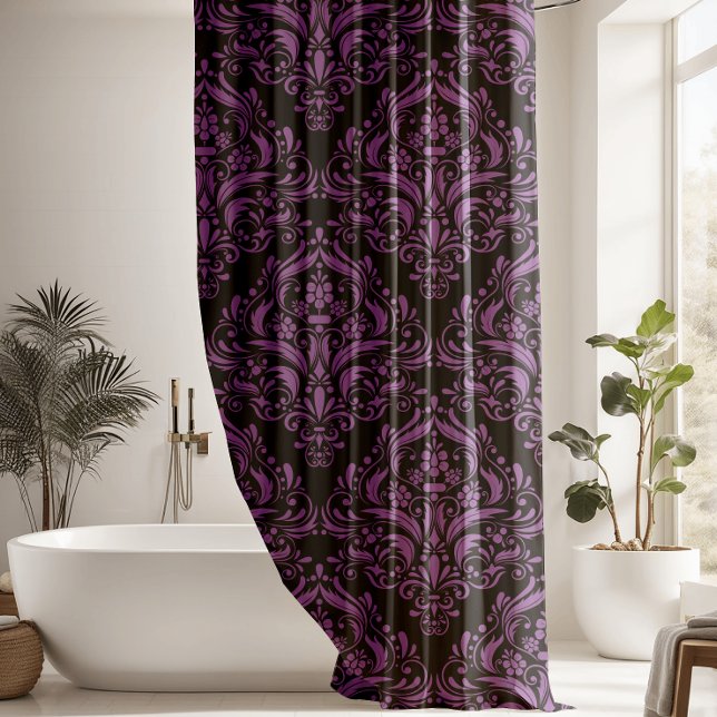 Modern Black And Purple Damask Pattern (Creator Uploaded)