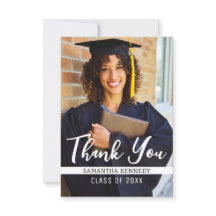 Modern Black and White 2025 Graduation Photo 