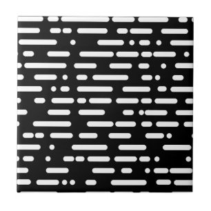 Modern black and white abstract pattern l Elegant Tile