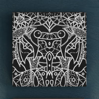 Modern Black And White Abstract Tribal Chalk Lines