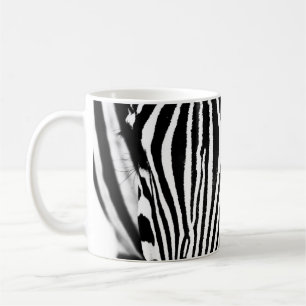 Modern black and white abstract Zebra stripes Coffee Mug