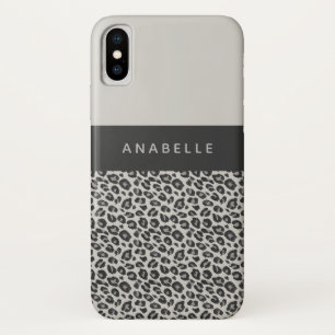 Modern black and white animal leopard print Case-Mate iPhone case