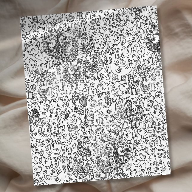 Modern Black and White Birds Whimsical Pattern Fleece Blanket (Modern Black and White Birds Whimsical Pattern Fleece Blanket)