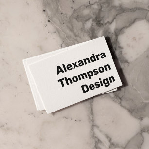 Modern Black and White Bold Simple Business Card