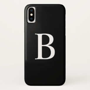 Modern Black and White Bold Typography Monogram Case-Mate iPhone Case
