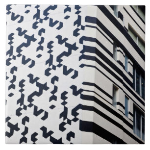 Modern black and white building in Hong Kong Tile