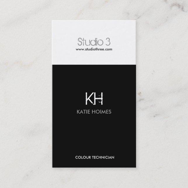 Modern Black and White Business Cards (Front)