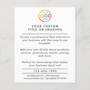 Modern Black and White Business Logo Promotional Flyer