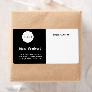 Modern Black and White Business Shipping