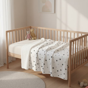 Modern Black and White Children's Blanket 