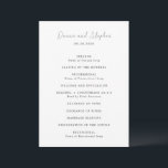 Modern Black and White Clean Wedding Program<br><div class="desc">Modern wedding program featuring a simple design with a combination of an elegant script and classic serif fonts.</div>