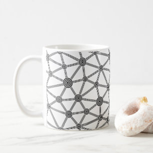 Modern black and white  coffee mug