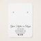 Modern black and white custom earring display card