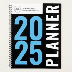 Modern black and white custom logo planner