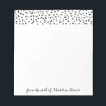 Modern Black and White Dalmatian Spots Notepad<br><div class="desc">This modern pattern of Dalmatian like spots is on trend and a very cool way to add animal print to your life.</div>