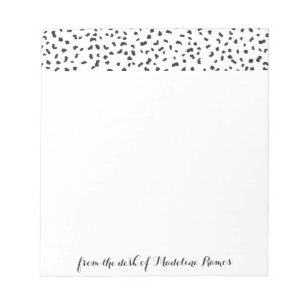 Modern Black and White Dalmatian Spots Notepad