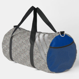 Modern black and white  duffle bag