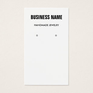 Modern black and white earring display card
