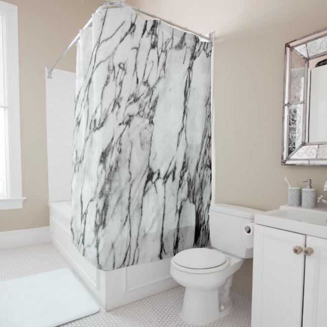 Modern Black and White Fashion Marble Pattern (In Situ)