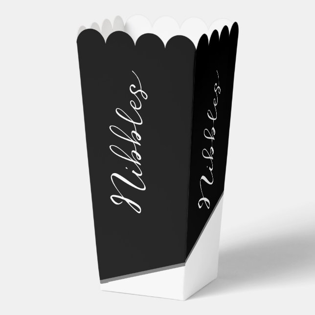 Modern Black And White Favor Box (Front)