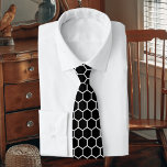 Modern Black and White Geometric Tie<br><div class="desc">Make a statement of contemporary style with our black and white modern geometric pattern necktie. The sleek and sophisticated design features an eye-catching combination of geometric shapes that exudes a sense of modern elegance. Whether worn for formal occasions or to add a touch of refined flair to your everyday attire,...</div>