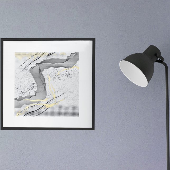 Modern Black and White Gold Foil Minimalist Art Prints (Creator Uploaded)